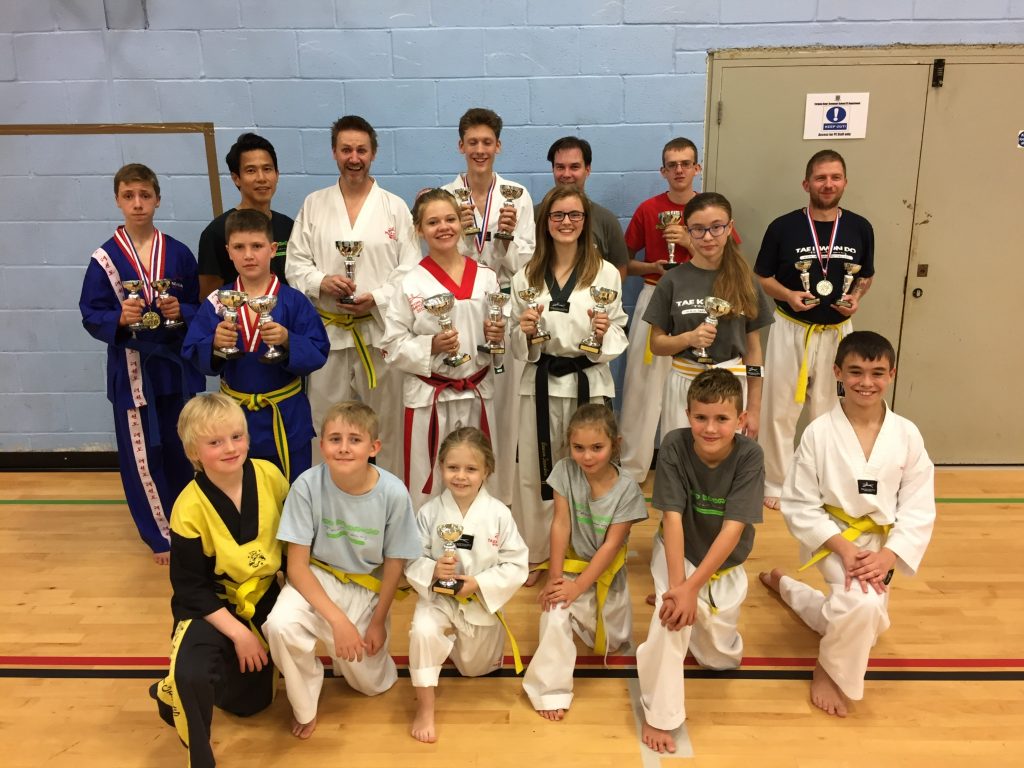 SCHOOL OF SUCCESS: Tae Kwon Do Torbay - Back Row L-R: Luis Hegarty, Will Chan, Lee Hegarty, Tiuri DeJong, Rob Dickinson, Jonathon Clayton, Rob Pickering. Middle Row L-R: Oscar Hegarty, Skye Kelly, Lauren Saunders, Charlotte Dickinson Front Row L-R: George Mcnally, Danny Dean, Charlie Pickering, Milly Burman, Kian Burman, Matthew Dickinson.